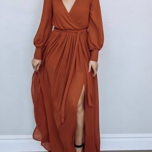 Burnt Orange Maxi Gown